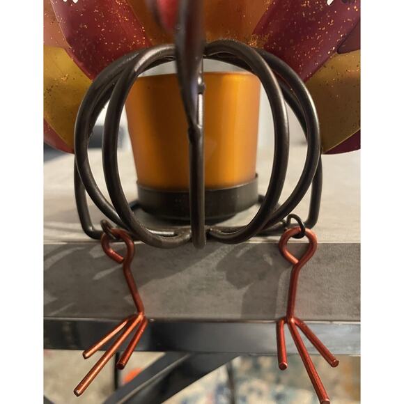 Turkey Shaped Rustic Metal Candle Tea Light Holder - Picture 7 of 12